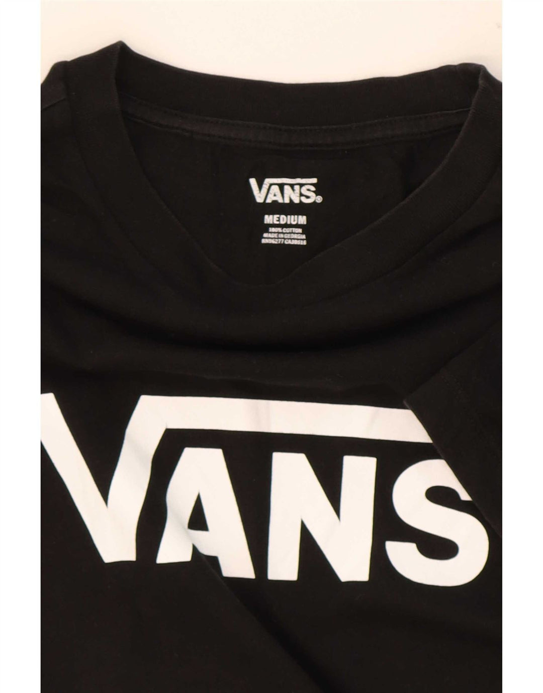 Vans Γυναικείο T-Shirt Top UK 12 Μεσαίο μαύρο βαμβακερό