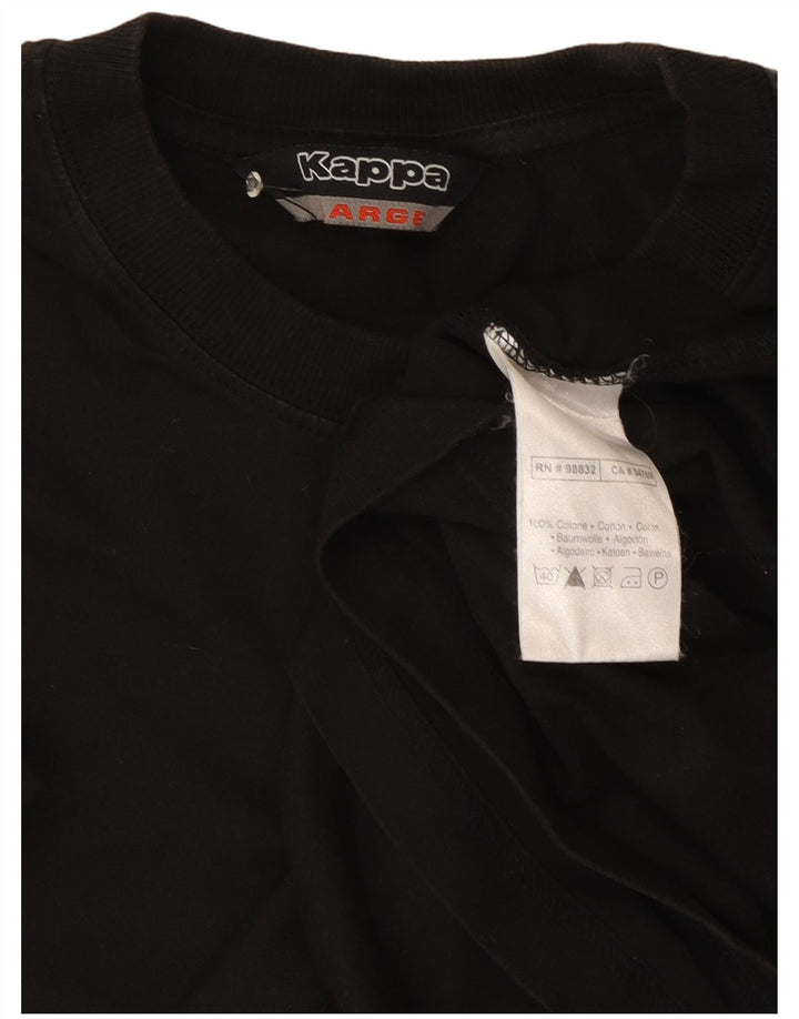 Ανδρικό T-Shirt Kappa Top μεγάλο μαύρο βαμβακερό