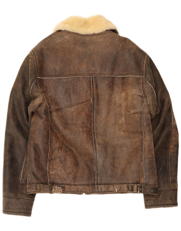 Pascucci Ανδρικό Shearling Jacket IT 54 2XL Καφέ