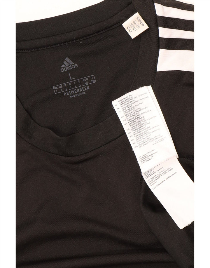 Ανδρικό T-Shirt Aeroready ADIDAS Top Large Μαύρο Πολυεστέρας