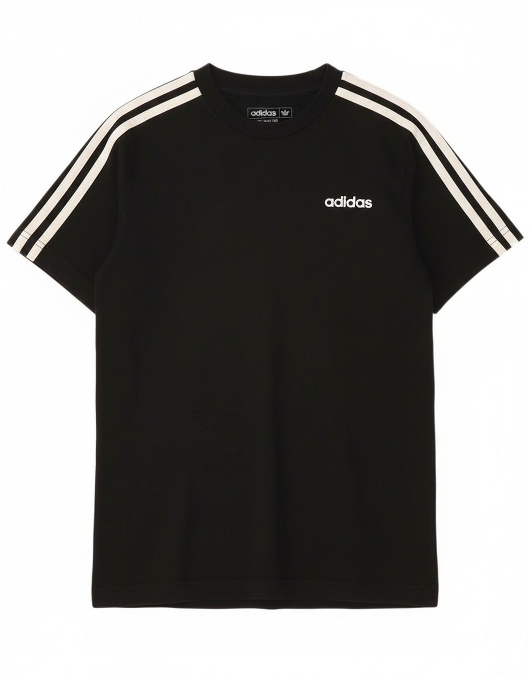 Adidas Boys T-Shirt Top 11-12 ετών Μαύρο βαμβακερό