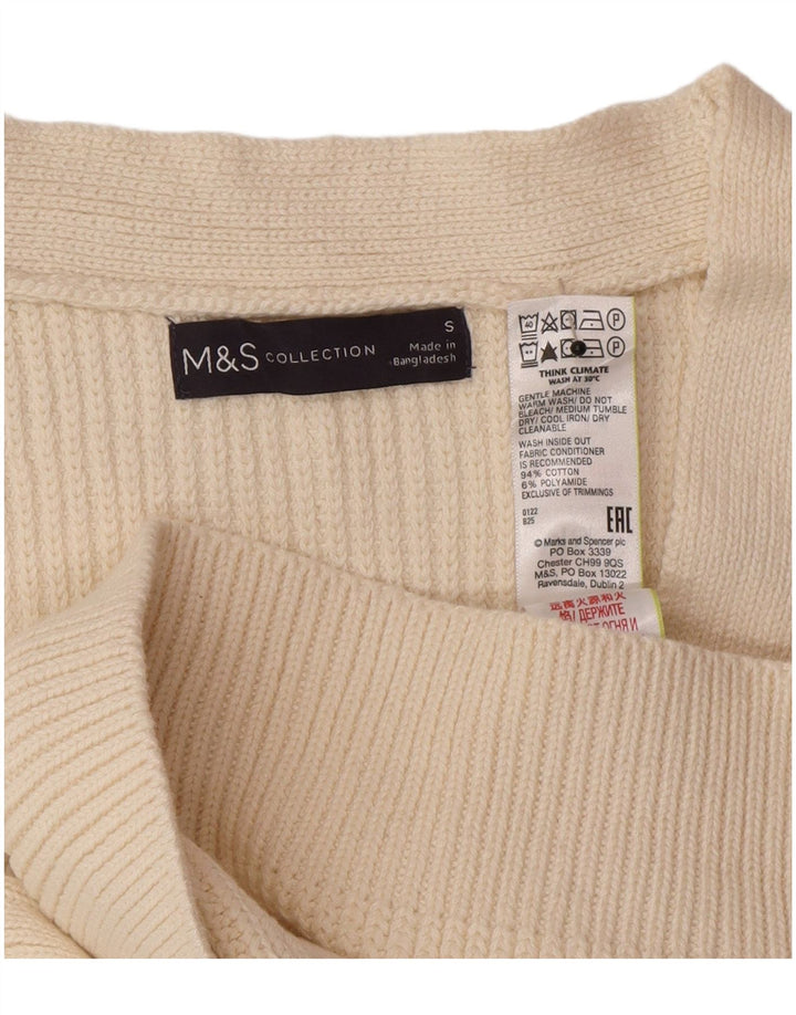 Marks & Spencer Ανδρικό γιλέκο Tank Top Small Off White Βαμβακερό