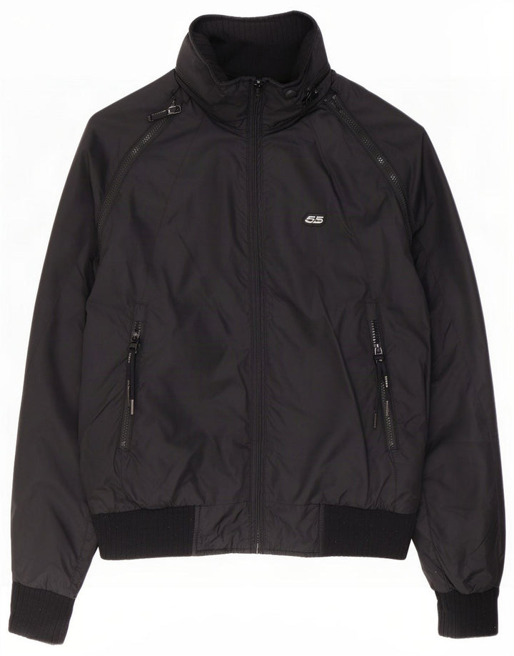 55DSL Ανδρική κουκούλα Bomber Jacket UK 38 Medium Black Polyester