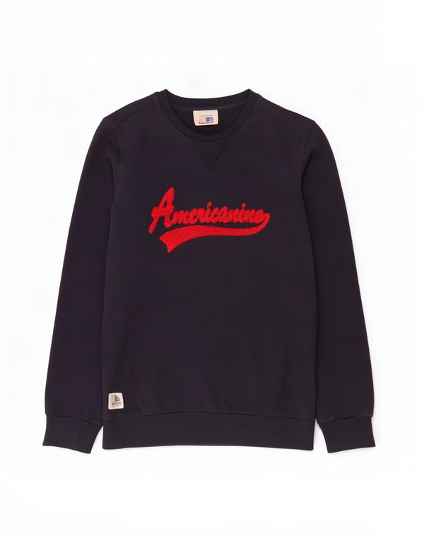 Americanino Γραφικό Φούτερ για Κορίτσια Jumper 13-14 ετών Navy Blue Cotton