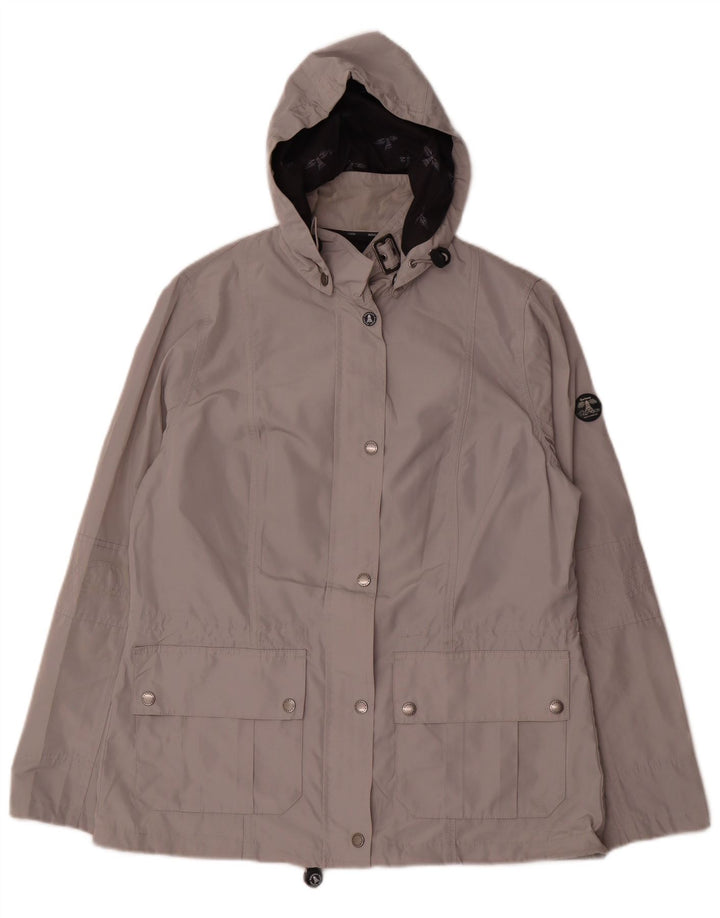 Barbour Γυναικείο μπουφάν βροχής με κουκούλα UK 14 Large Grey Polyester