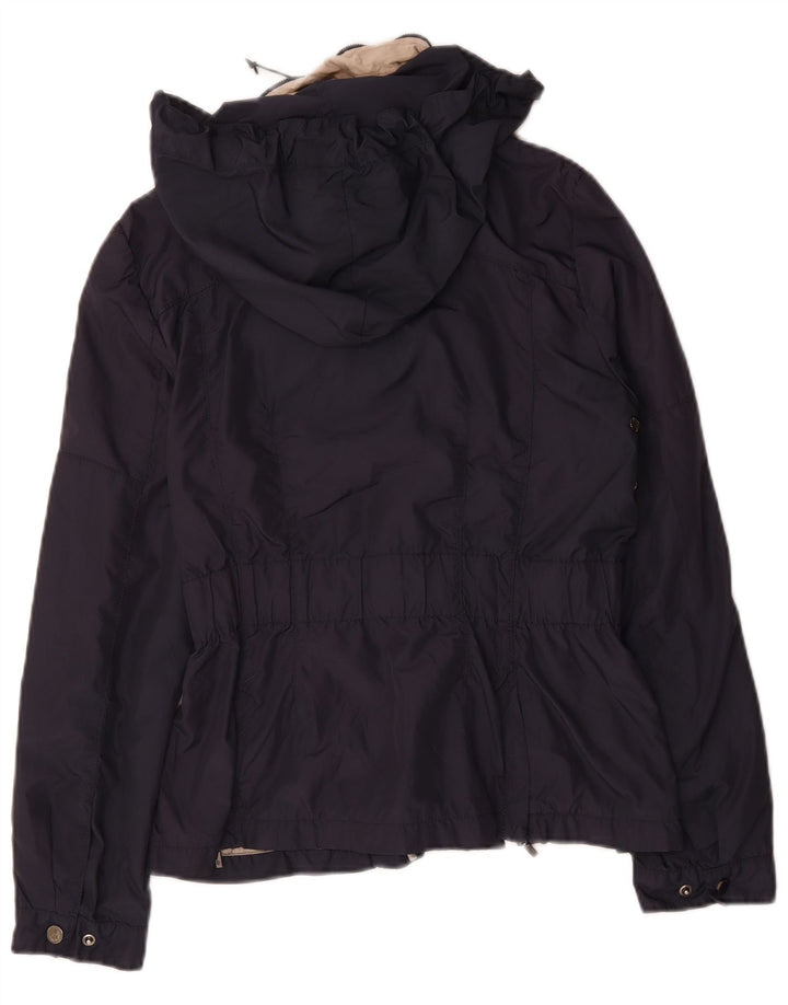 Zara Γυναικείο Utility Jacket UK 14 Large Navy Blue Polyester