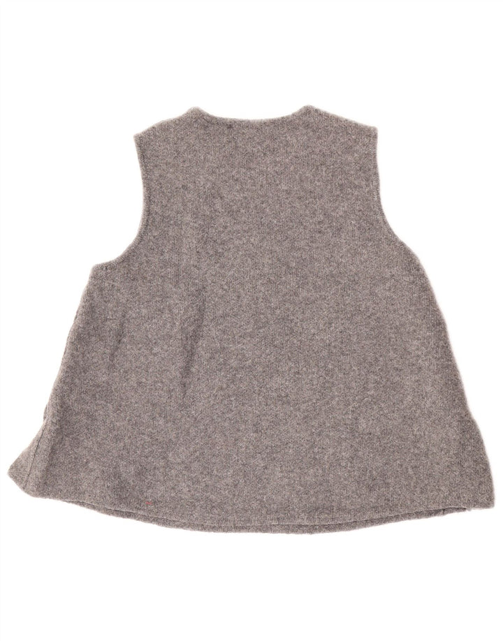 Zara Γυναικείο Γιλέκο Tank Top UK 10 Small Grey Wool