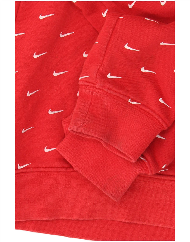 Nike Boys Hoodie Jumper 6-7 Years Red Cotton