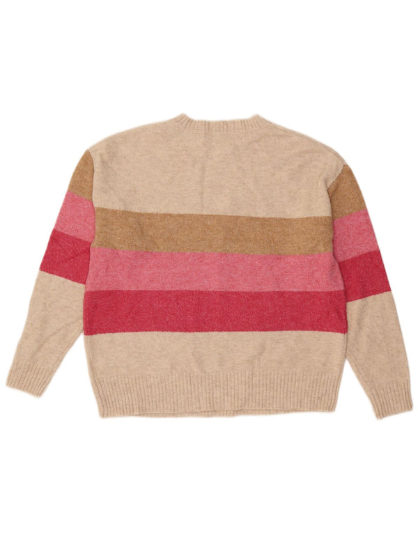 MARKS & SPENCER Γυναικείο πουλόβερ με λαιμόκοψη UK 14 Medium Beige