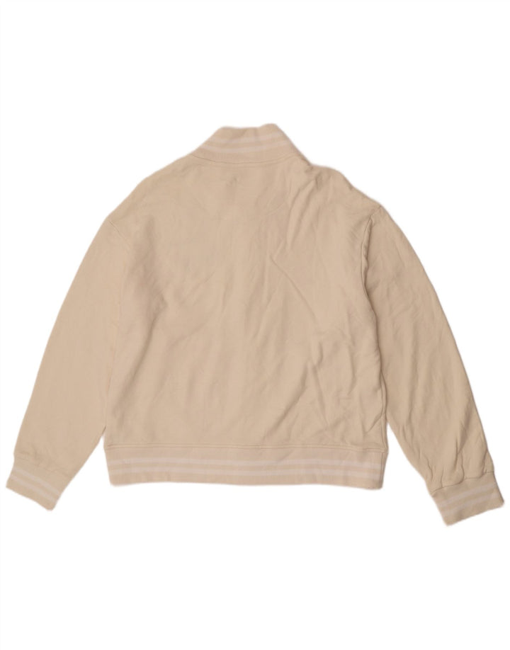 Γυναικείο μπουφάν Converse Graphic Varsity UK 18 XL Λευκό βαμβακερό ριγέ