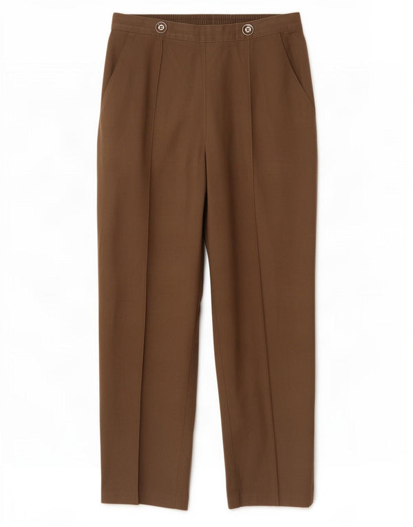 Marks & Spencer Γυναικείο ίσιο casual παντελόνι UK 8 Small W26 L26 Brown