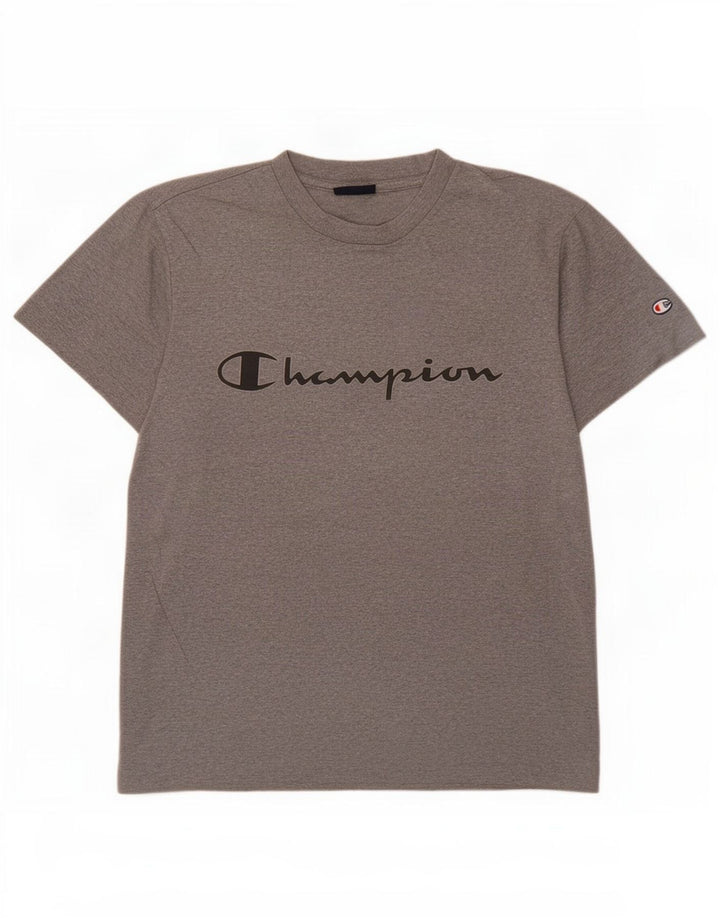 Champion Ανδρικό γραφικό T-Shirt Top Μικρό Γκρι βαμβακερό