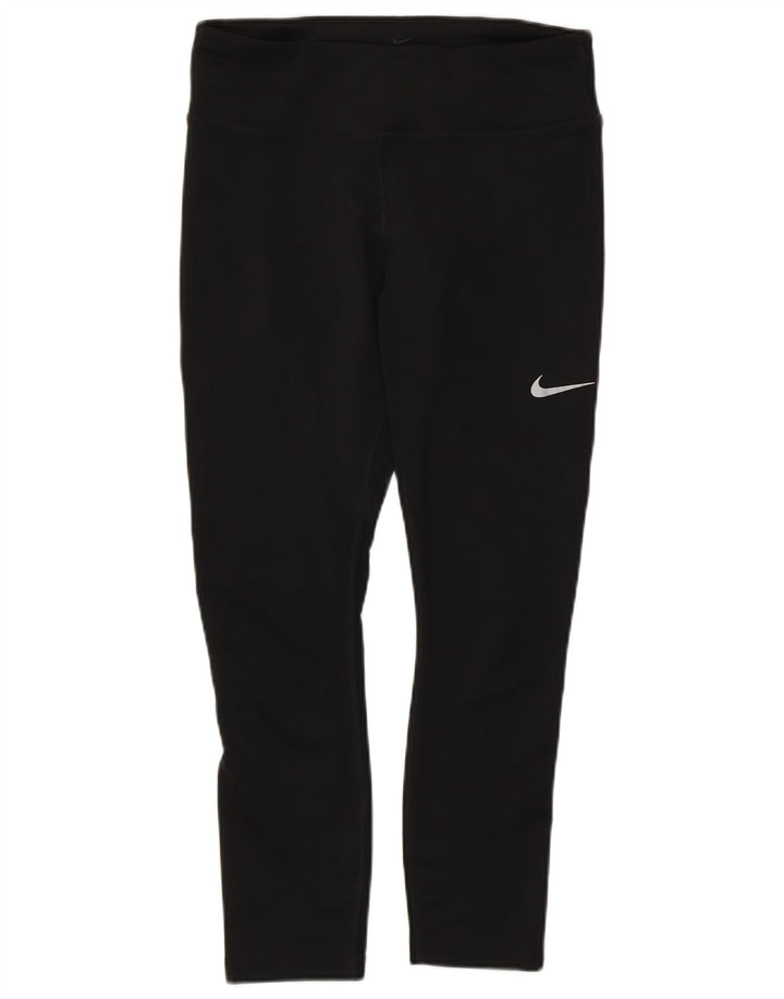Γυναικεία κολάν Nike Dri Fit Crop UK 12 μεσαίου μαύρου πολυεστέρα