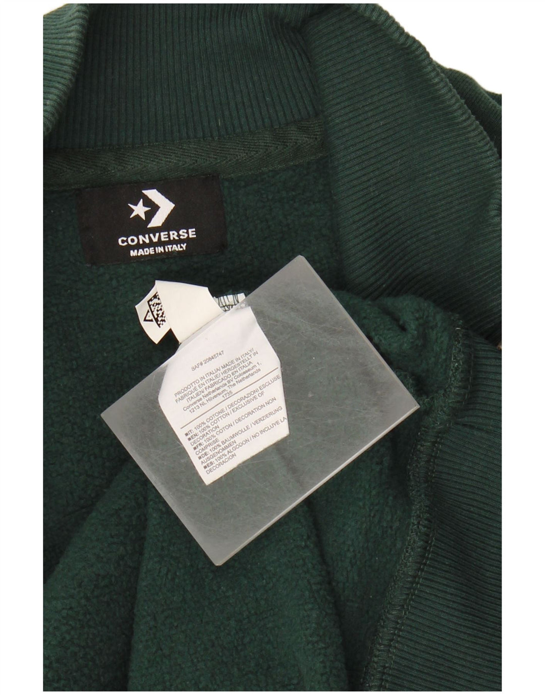 Ανδρική αθλητική φόρμα Converse Top Jacket Μεσαίο πράσινο βαμβακερό