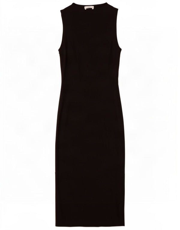 Zara Γυναικείο Αμάνικο Φόρεμα Bodycon Slim Fit UK 18 XL μαύρο βαμβακερό