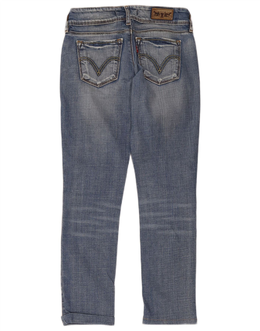 Levi's Womens 571 Slim Jeans W27 L34 Blue Cotton