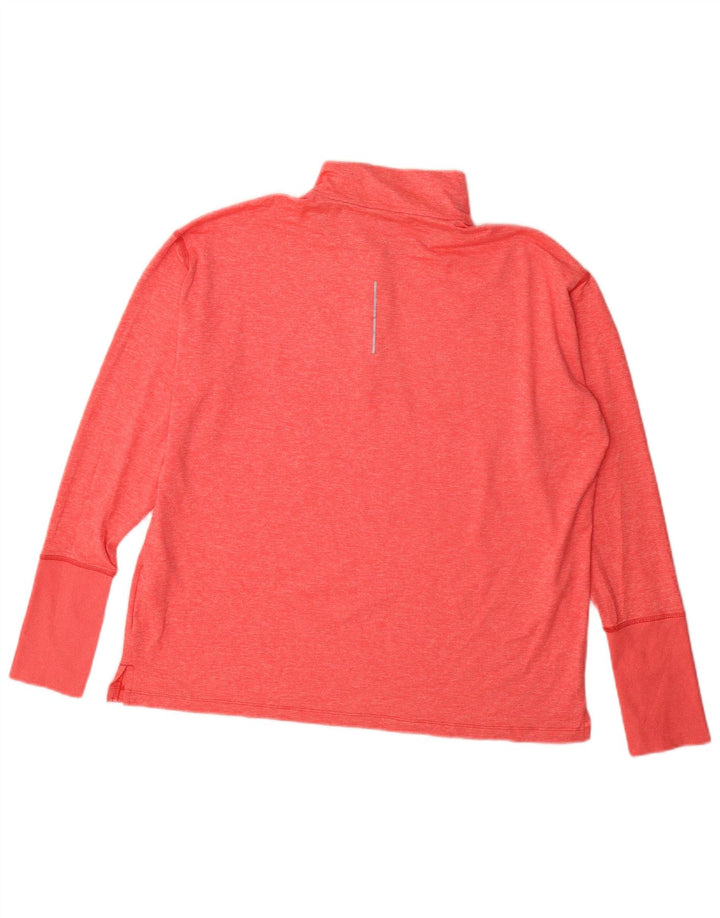 Nike γυναικείο Dri Fit μακρυμάνικο UK 18 XL ροζ πολυεστέρας