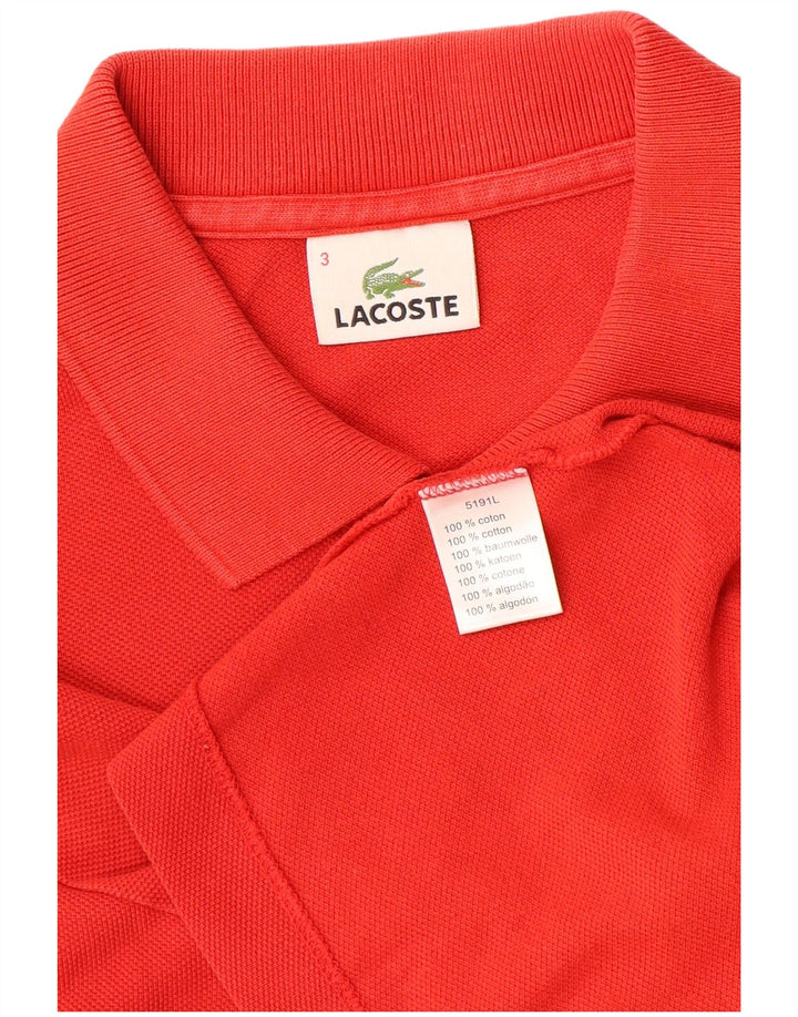 Ανδρικό πουκάμισο πόλο Lacoste, μέγεθος 3, μικρό κόκκινο βαμβακερό