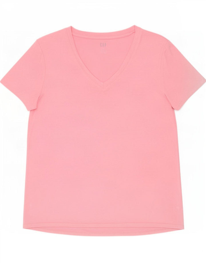 Gap Γυναικείο T-Shirt Top UK 10 Small Pink Rayon