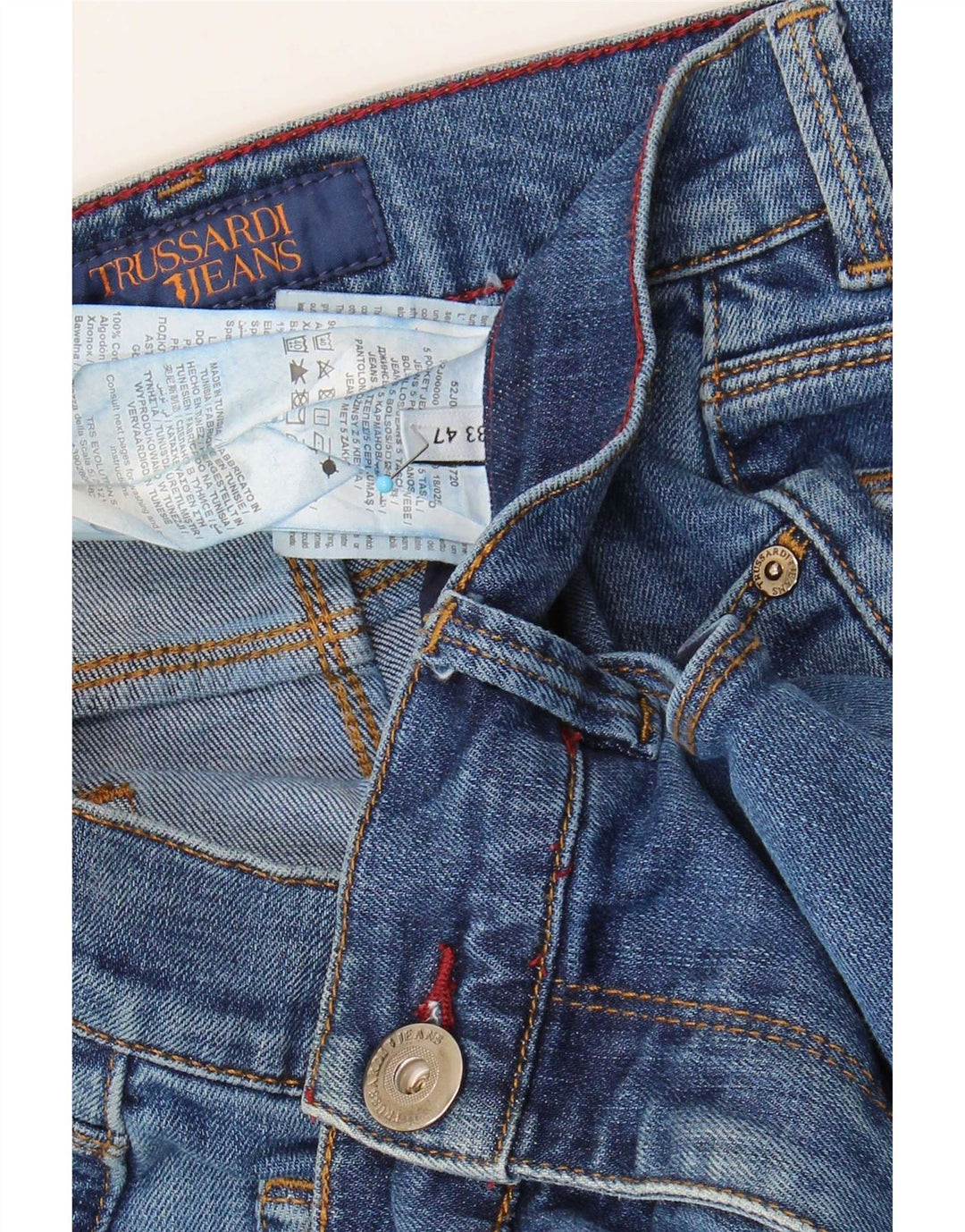Trussardi Ανδρικό Slim Jeans W33 L30 Blue Cotton