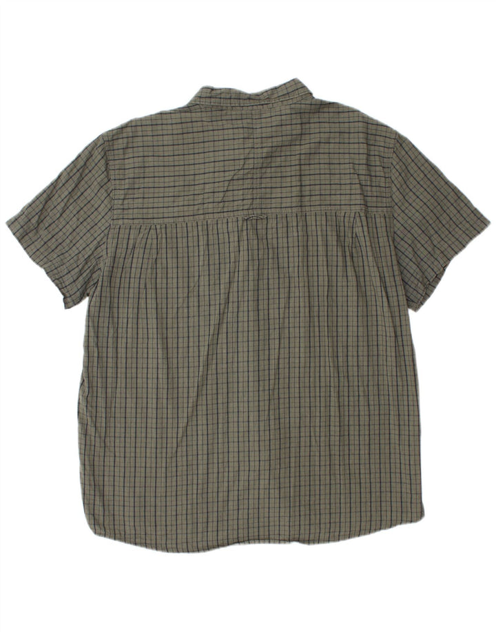 Ανδρικό κοντομάνικο πουκάμισο Mountain Warehouse 2XL Green Check