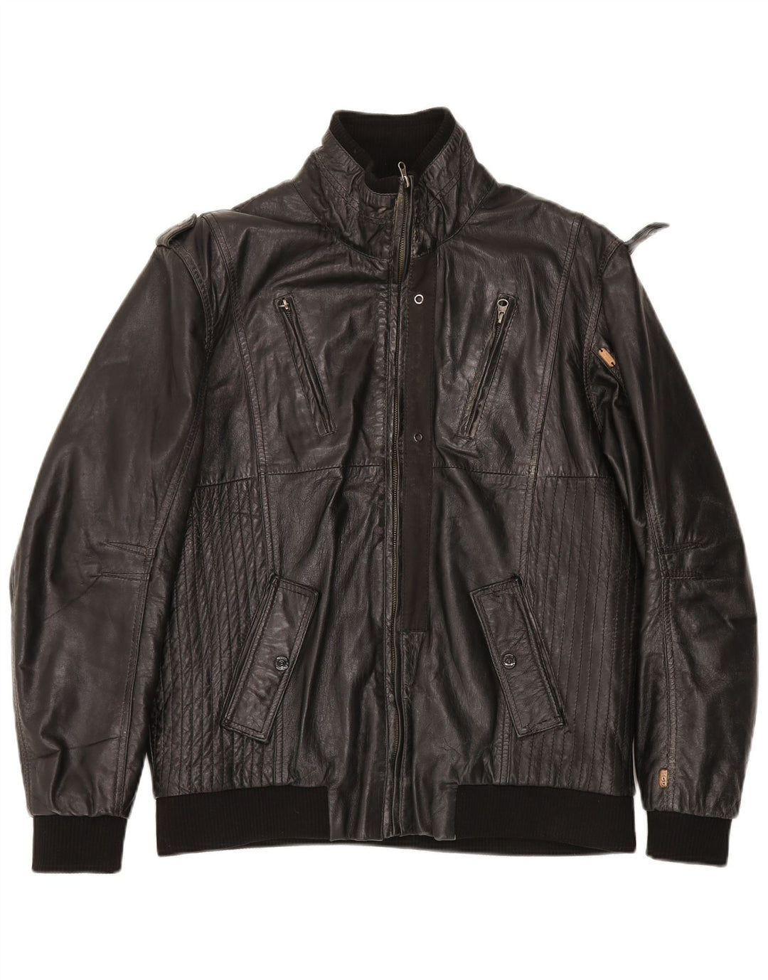 Vintage Ανδρικό Δερμάτινο Μπουφάν UK 42 XL Μαύρο Δερμάτινο