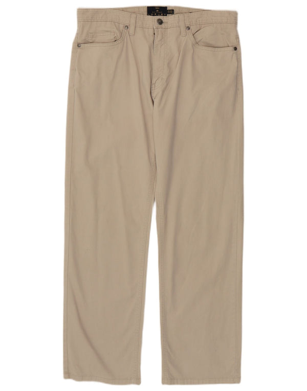 Marks & Spencer Mens Blue Harbour Straight Casual Παντελόνι W34 L29 Beige