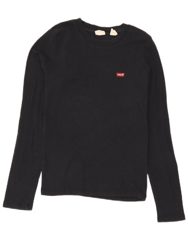 Γυναικείο τοπ Levi's μακρυμάνικο UK 12 Medium Black