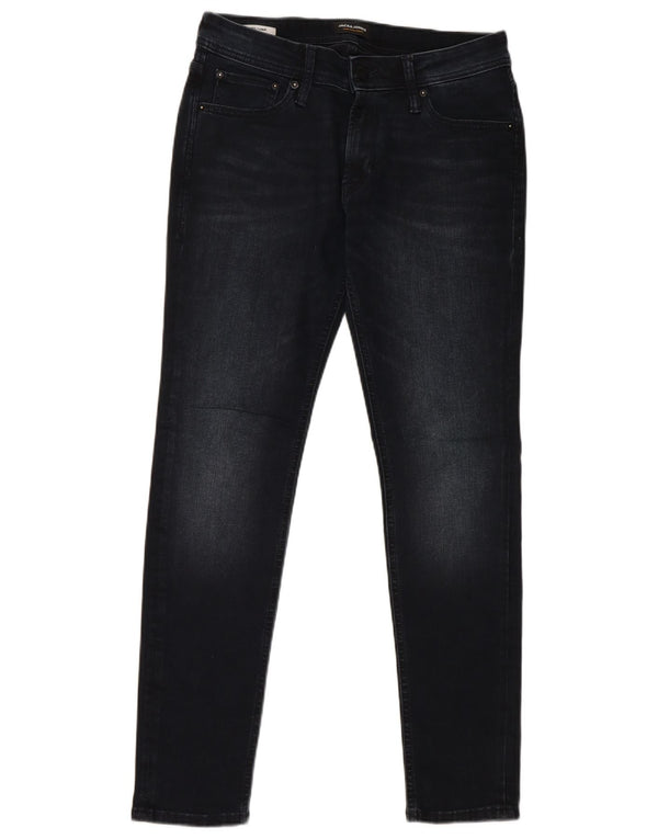 Jack & Jones Mens Liam Skinny Jeans W31 L30 Navy Blue Cotton