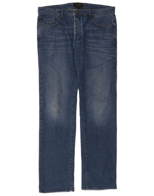 Ανδρικό τζιν ίσιο Ted Baker W36 L34 Μπλε βαμβακερό