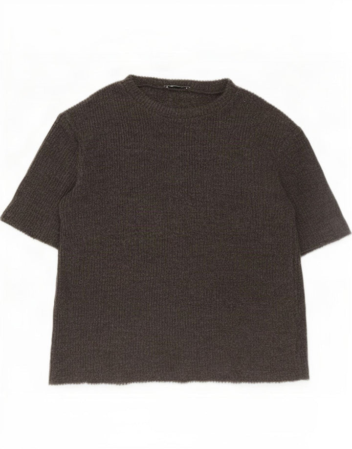 Zara Γυναικείο T-Shirt Top UK 10 Small Grey