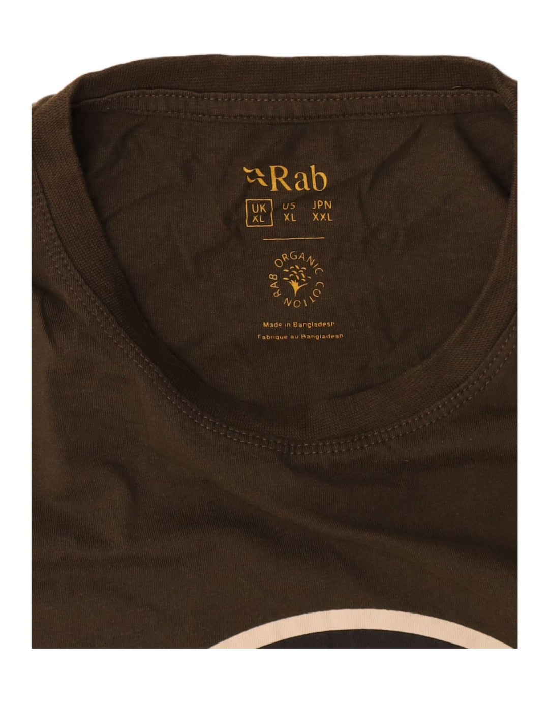 Rab Ανδρικό γραφικό T-Shirt Top XL Khaki Cotton