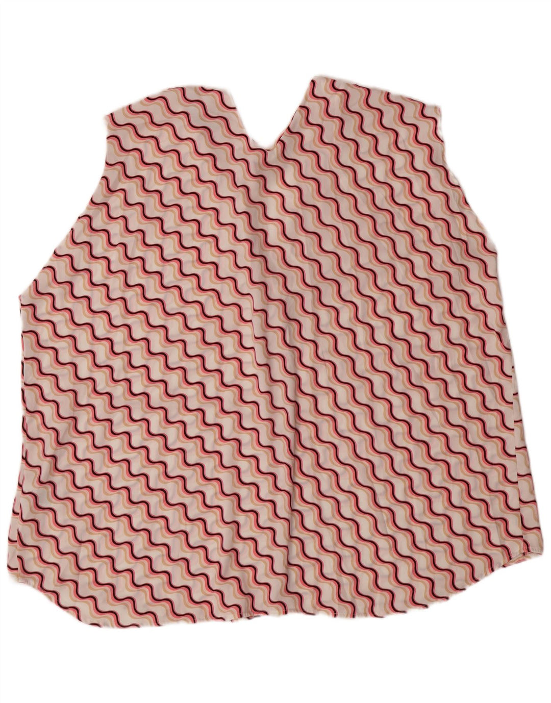 MARKS & SPENCER Γυναικεία αμάνικη μπλούζα τοπ UK 24 4XL Pink Chevron