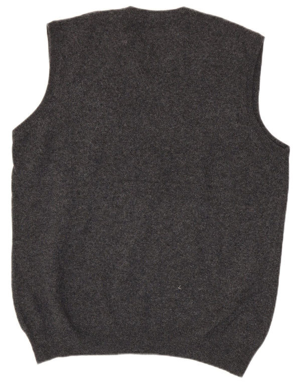 Brooksfield Mens Slim Fit Tank Top IT 3XL Grey Wool