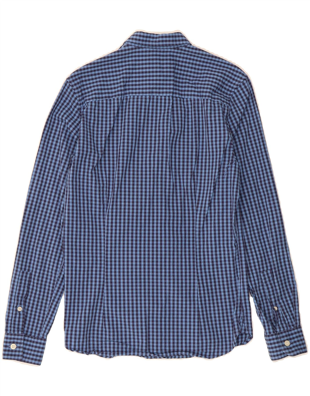 LYLE & SCOTT Mens Slim Fit Shirt XS Blue Gingham Cotton Vintage Lyle & Scott and Second-Hand Lyle & Scott from Messina Hembry 