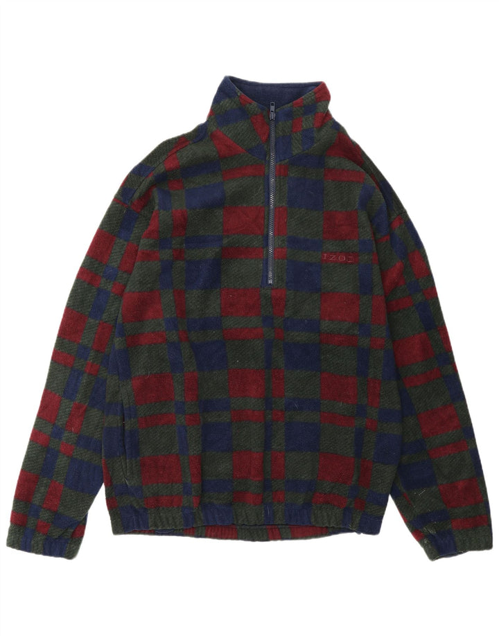 IZOD Ανδρικό φερμουάρ με λαιμόκοψη Fleece Jumper Μικρό πολύχρωμο πολυεστέρας