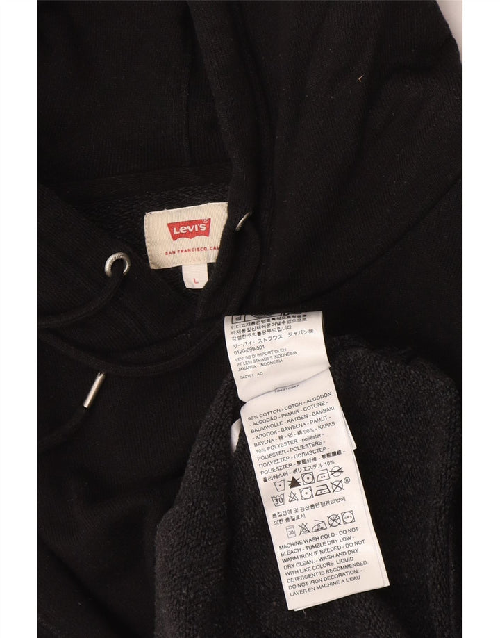 Levi's Mens Mickey Mouse με γραφικό κουκούλα, μεγάλο μαύρο βαμβακερό