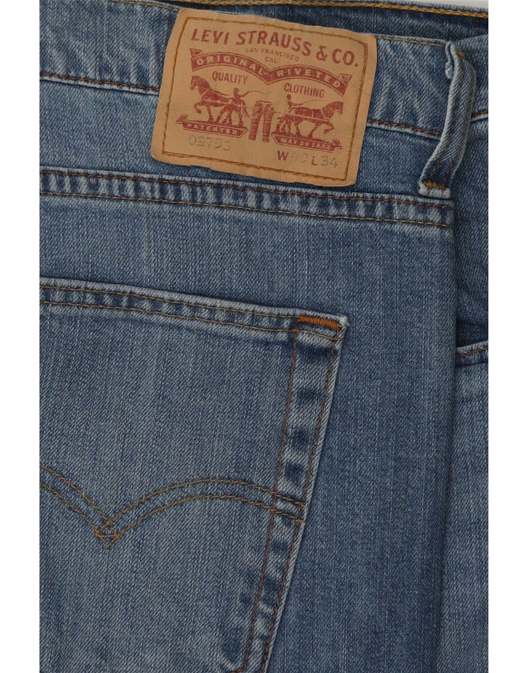 Ανδρικό τζιν Levi's Slim W40 L34 Μπλε βαμβακερό