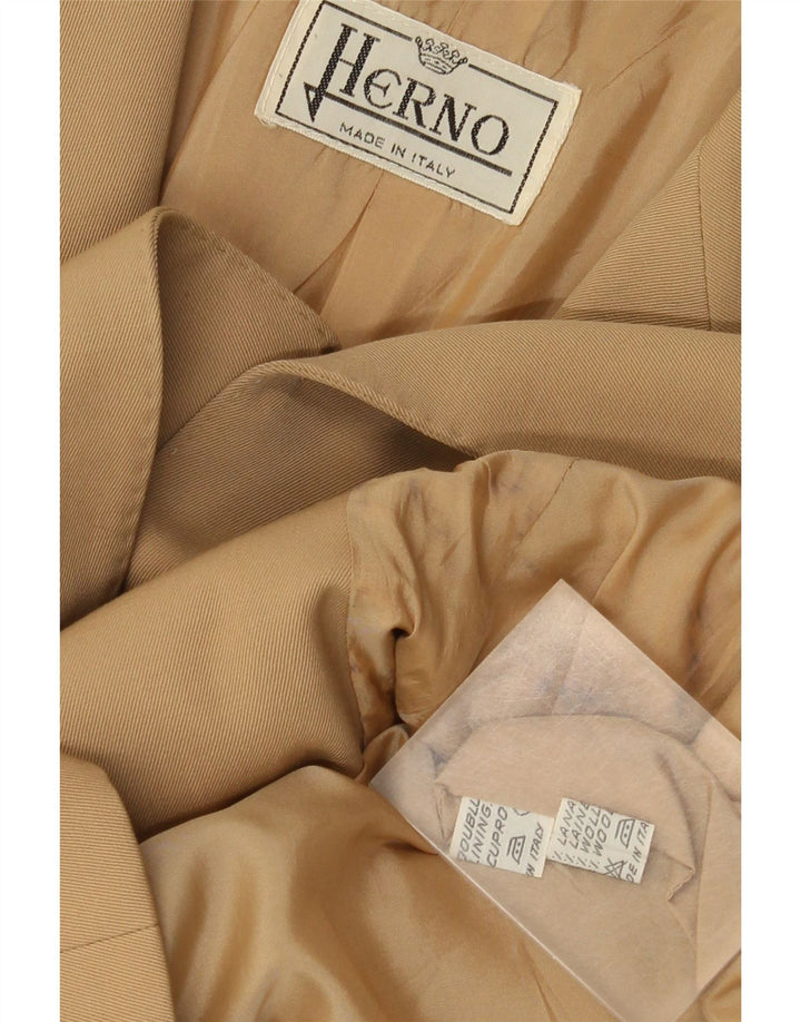 Herno Γυναικείο Μπουφάν Blazer με 2 Κουμπιά IT 50 XL Μπεζ μαλλί