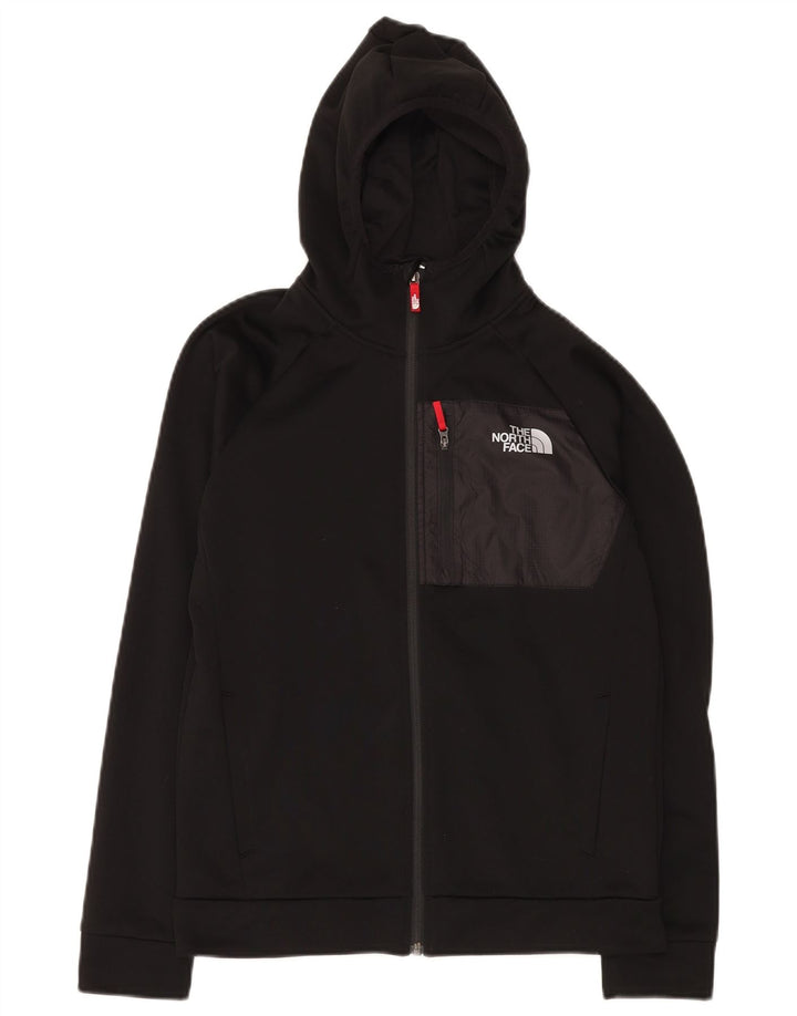 THE NORTH FACE Boys πουλόβερ με φερμουάρ κουκούλα 14-15 ετών XL μαύρο πολυεστέρα