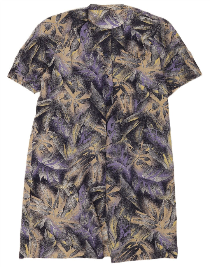 Vintage γυναικείο φόρεμα Shift UK 14 Medium Purple Floral