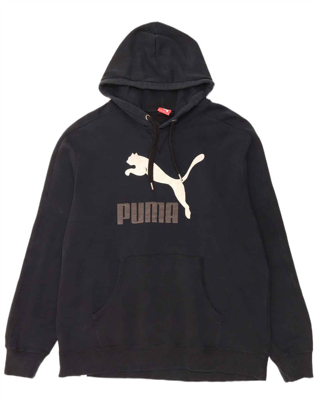 Ανδρικό γραφικό κουκούλα Puma 2XL, μαύρο βαμβακερό