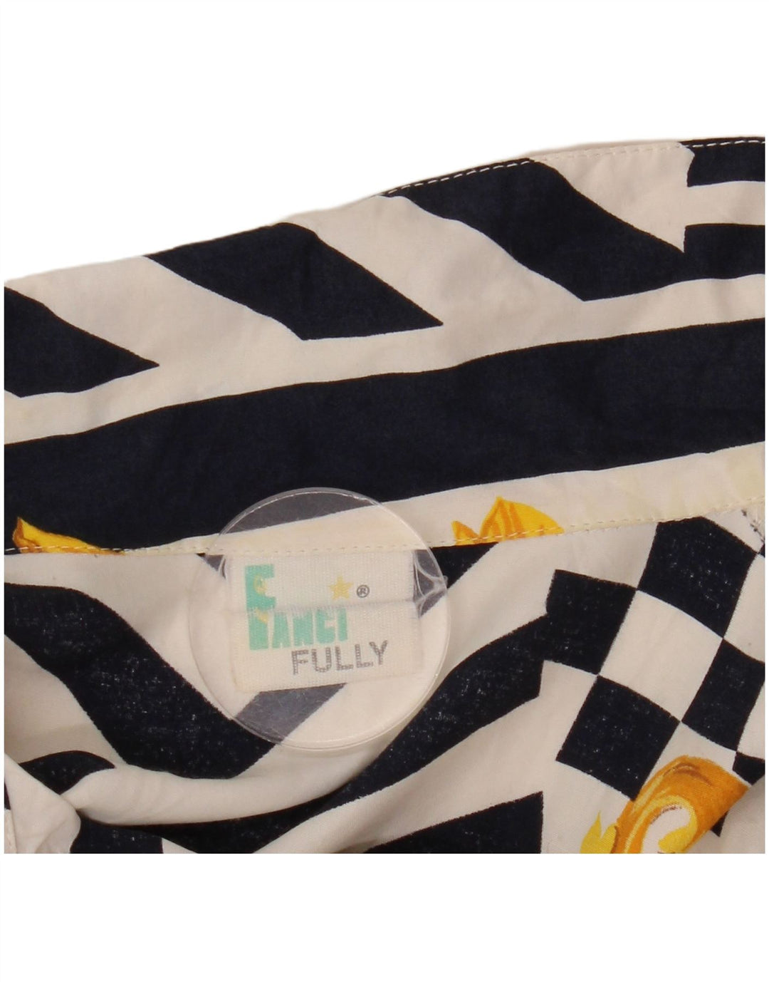 Fancy πλήρως γυναικείο πουκάμισο αφηρημένο μοτίβο μπλούζα UK 20 2XL Πολύχρωμο