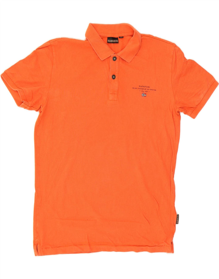 NAPAPIJRI Mens Polo Shirt Medium Orange Cotton Vintage Napapijri and Second-Hand Napapijri from Messina Hembry 