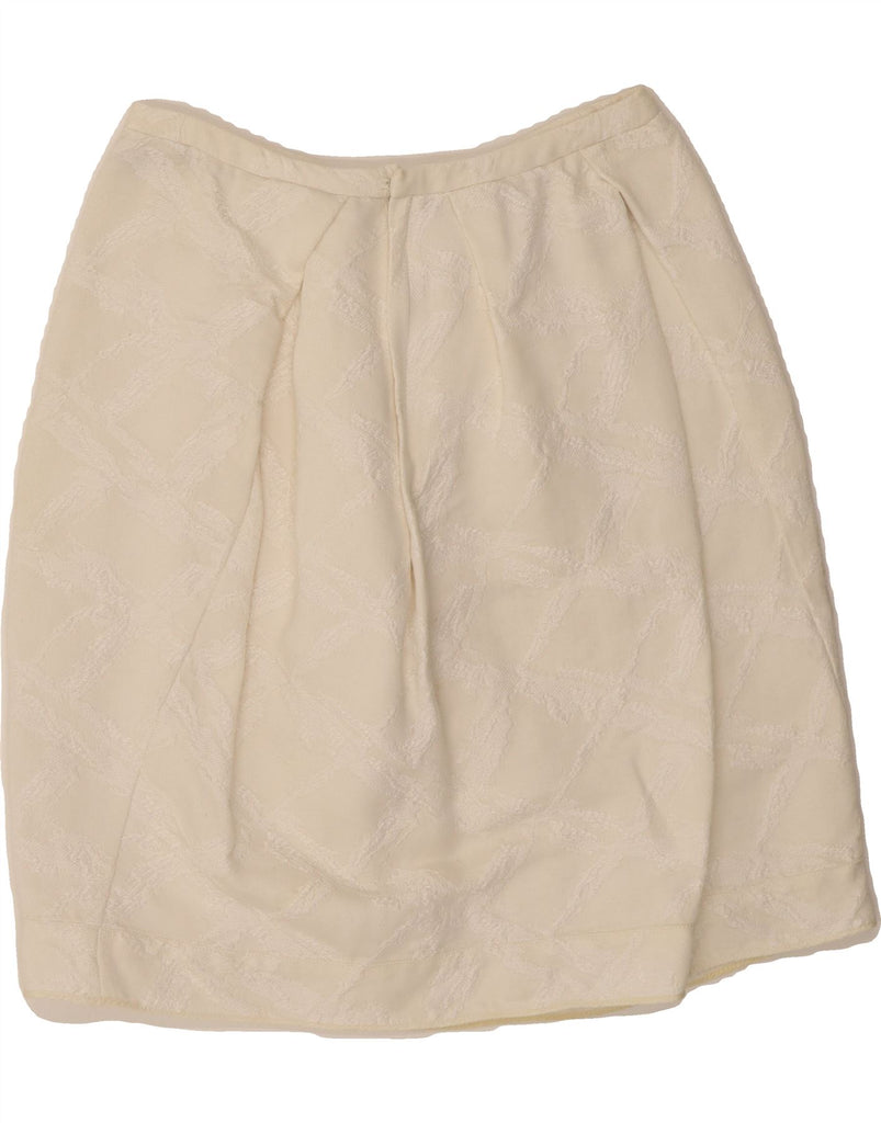 DAKS Womens A-Line Skirt UK 12 Medium W30  White Check Cotton Vintage DAKS and Second-Hand DAKS from Messina Hembry 