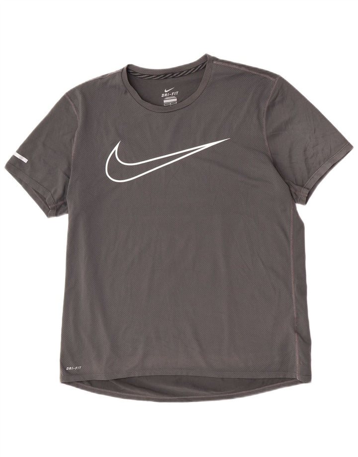 Ανδρικό γραφικό μπλουζάκι Nike Top Large Grey Polyester Sports