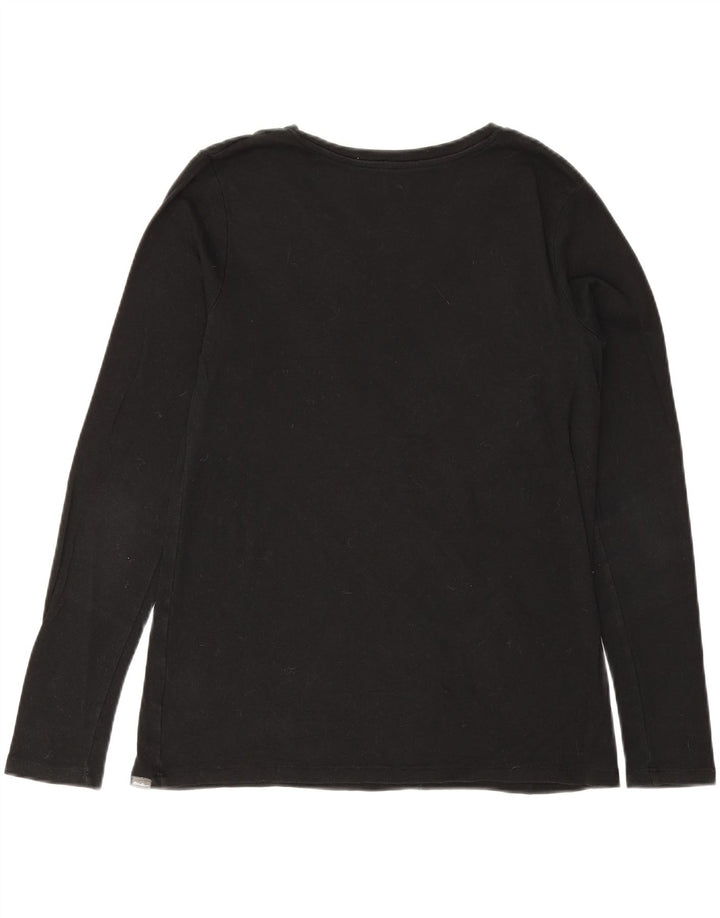 EDDIE BAUER Womens Top Long Sleeve UK 16 Large Black Cotton Vintage Eddie Bauer and Second-Hand Eddie Bauer from Messina Hembry 
