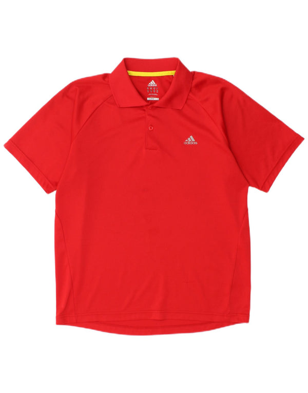 Ανδρικό πουκάμισο ADIDAS Climalite Polo Medium Red