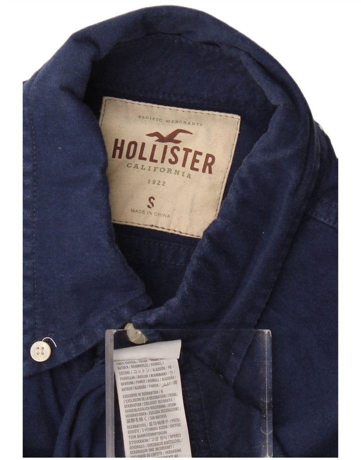 Ανδρικό πουκάμισο HOLLISTER Small Navy Blue Βαμβακερό