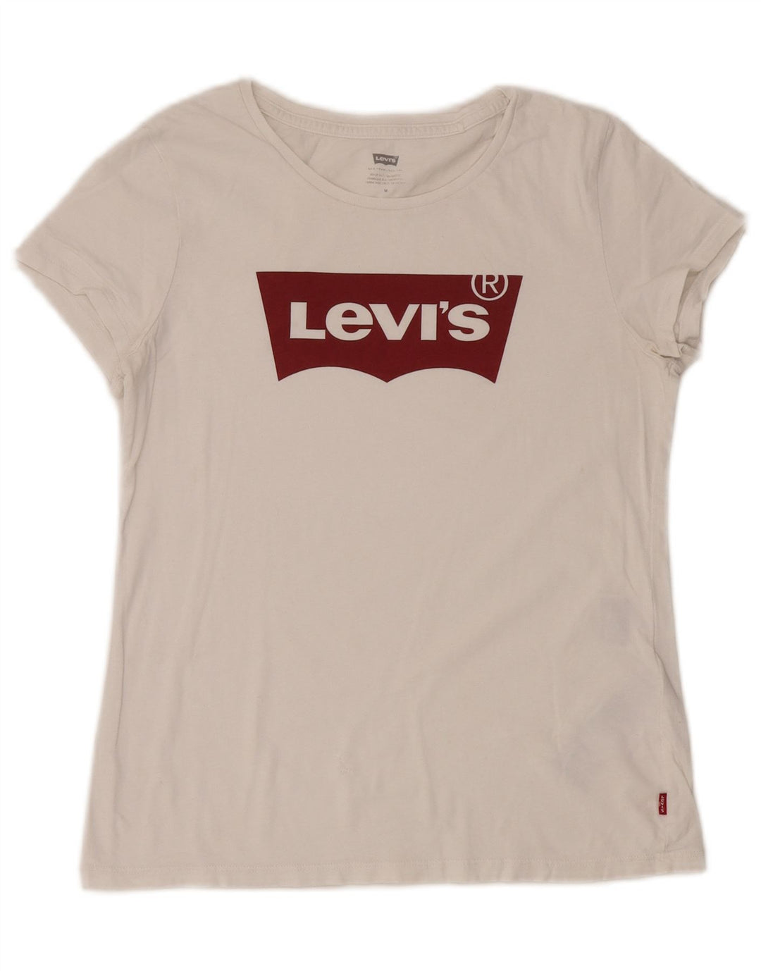 Γυναικείο γραφικό μπλουζάκι Levi's Top UK 14 μεσαίο λευκό βαμβακερό